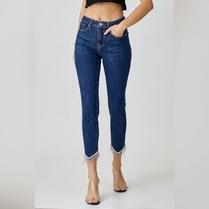 Risen Mid-Rise Crop Skinny Embellished Jeans BRAND NEW‼️WITH TAGS‼️